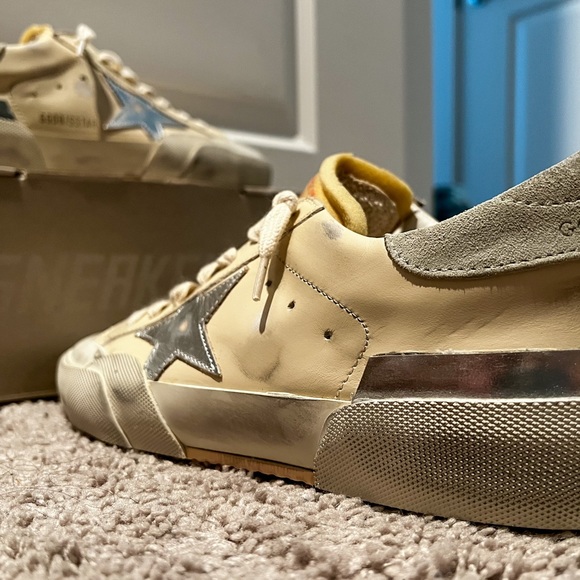 Golden Goose Superstar Penstar Sneaker IT40 (Cream / Silver / Ice) *AUTHENTIC* - Picture 5 of 8